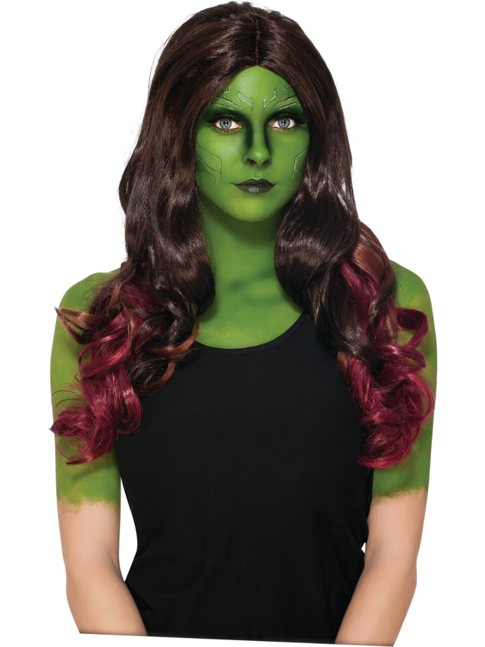 Womens Marvel Guardians Of The Galaxy Gamora Wig Costume Accessory